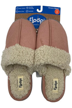 Floopi Women's Zelda Faux Suede Scuff Slippers Pink -
